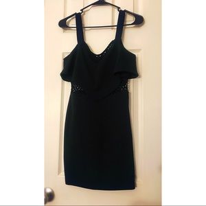 ✨ Material Girl Black Peckaboo Lace Dress✨